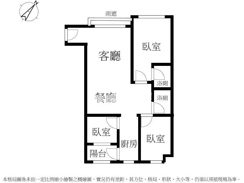 福樺水悅A8頂級長庚捷運生活圈 高樓層三房房屋室內格局與周邊環境