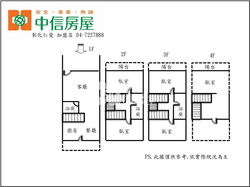 彰水路活巷透天房屋室內格局與周邊環境