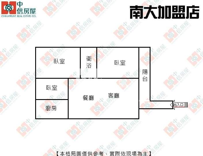 振興超美公寓三樓房屋室內格局與周邊環境