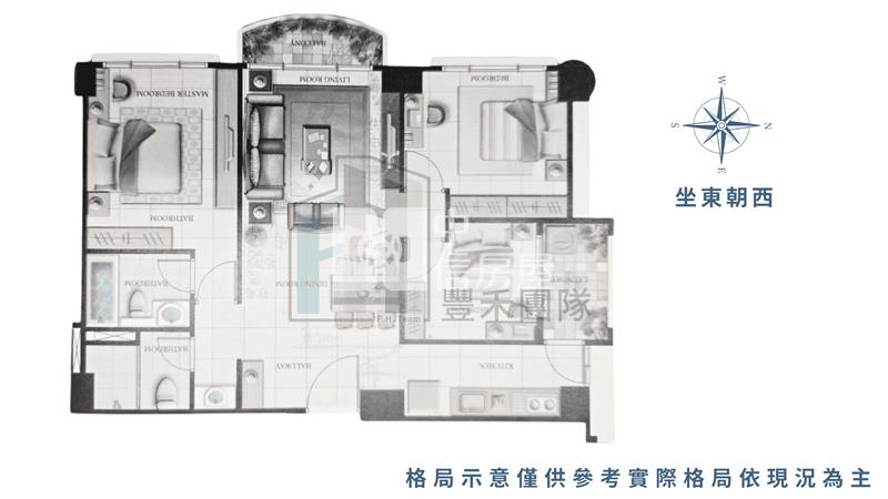 【豐禾】【專】平鎮山仔頂商圈四季行館三房房屋室內格局與周邊環境