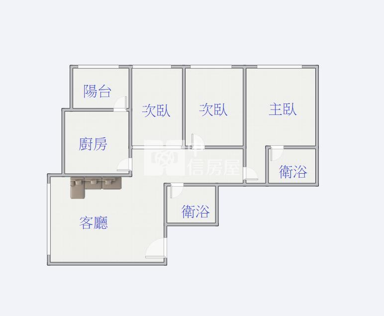 當代藝術三房車房屋室內格局與周邊環境