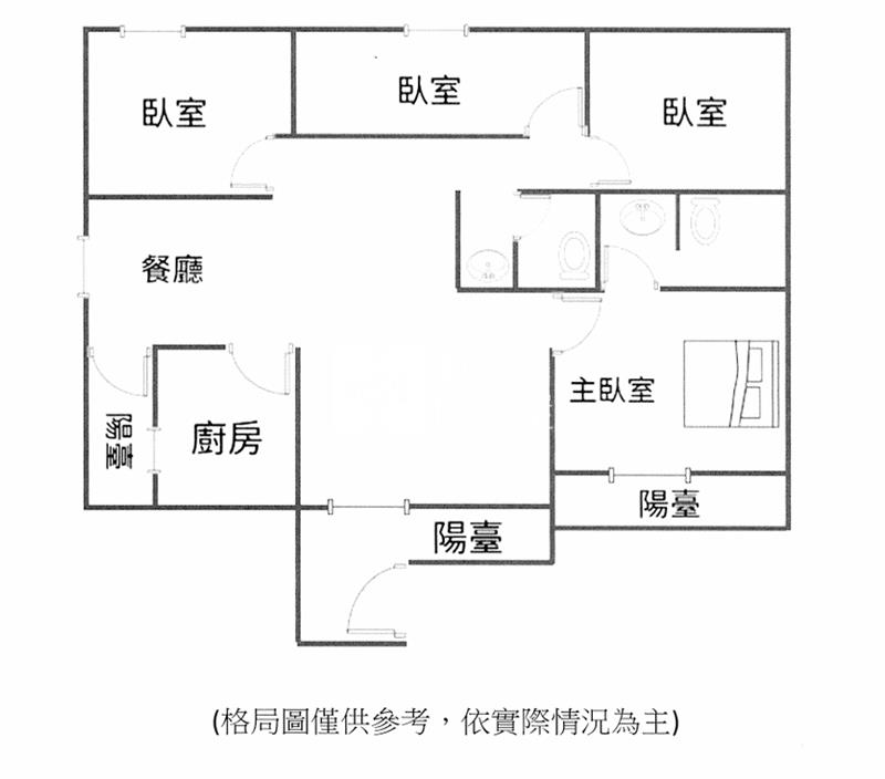 大統路一樓美四房房屋室內格局與周邊環境