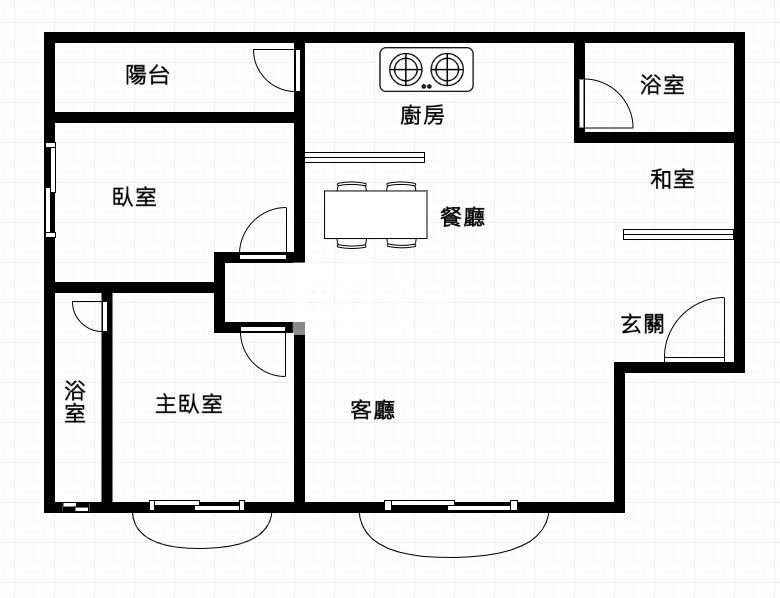 【新世紀】龍興國中宜誠璽悅大2房房屋室內格局與周邊環境