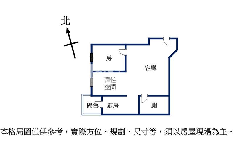 禾悅花園A棟遠景1+1房房屋室內格局與周邊環境