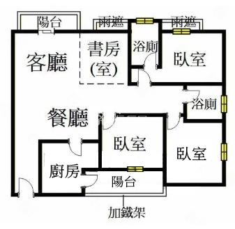 【奔馳】合雄御璽三面採光四房車房屋室內格局與周邊環境
