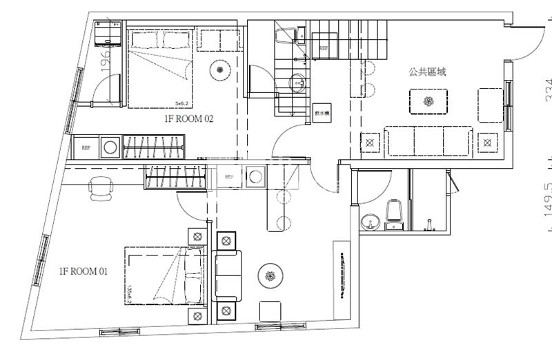 復興路收租透天10套房房屋室內格局與周邊環境