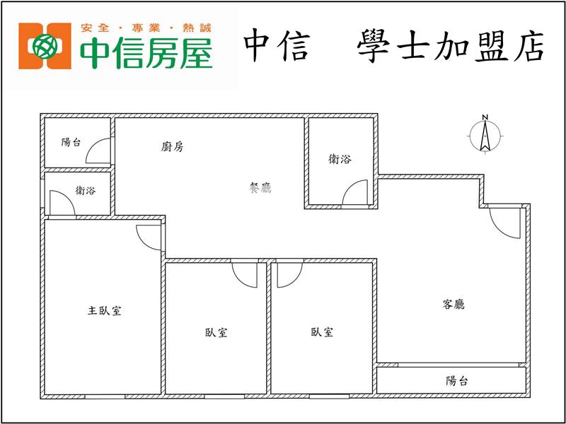 惠宇桂冠3房平車★中國醫學士商圈房屋室內格局與周邊環境
