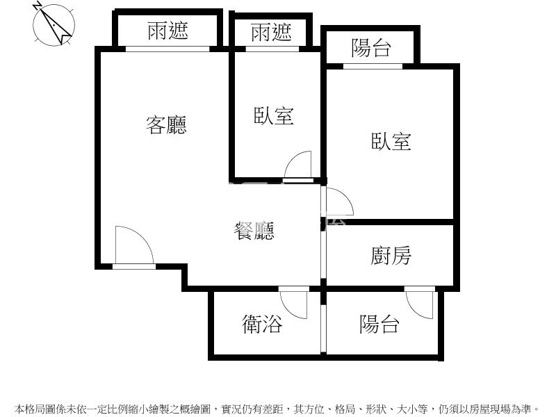 A8棧頂級長庚捷運生活圈 高樓層兩房車房屋室內格局與周邊環境