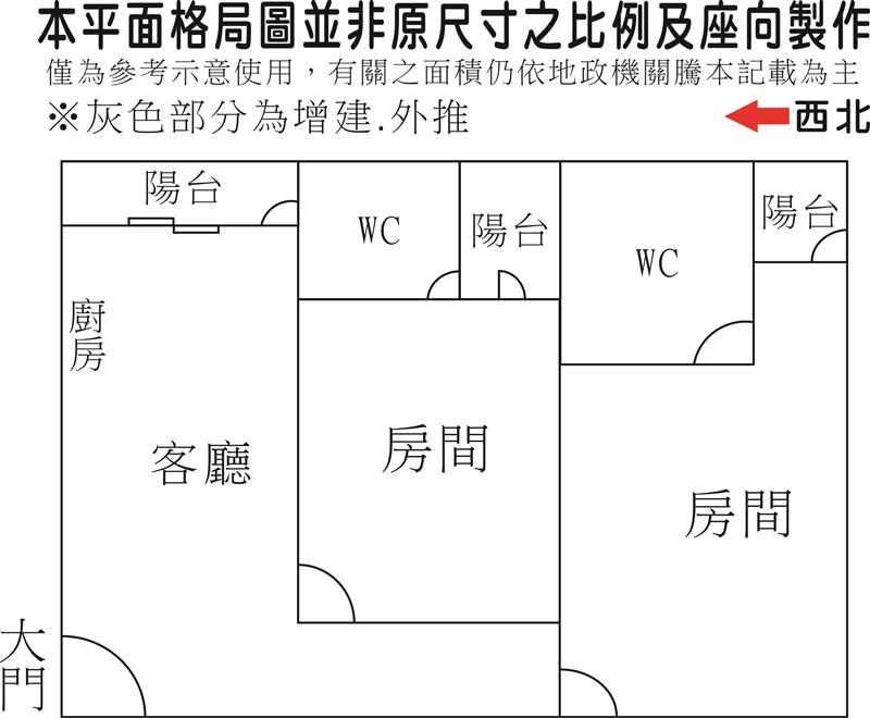關廟國小6年2房電寓房屋室內格局與周邊環境