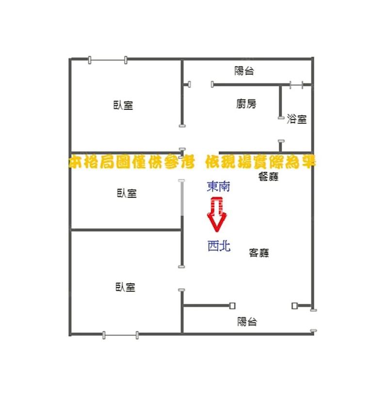 龜山幸福五街三房美寓房屋室內格局與周邊環境