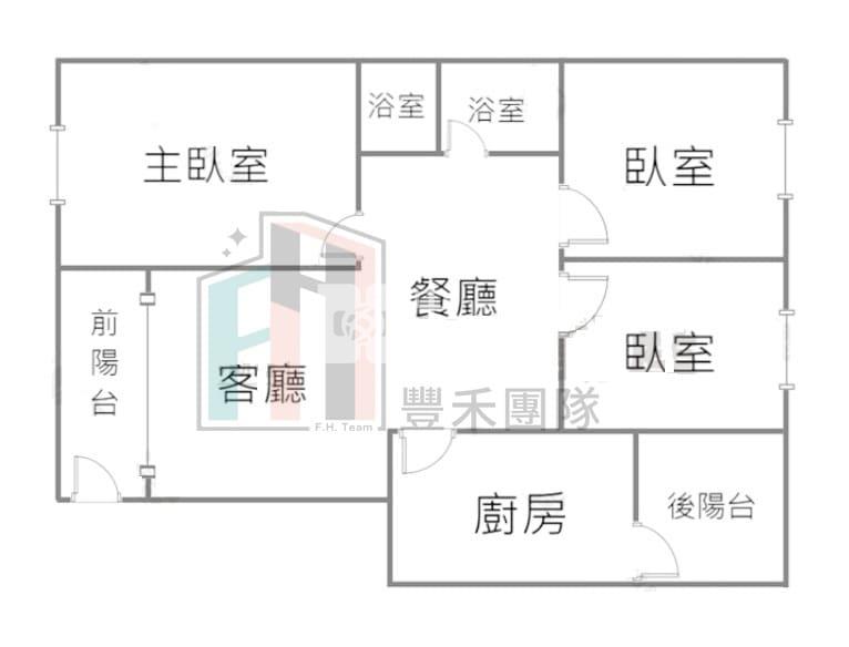 【豐禾】龍潭交流道整新三房車房屋室內格局與周邊環境