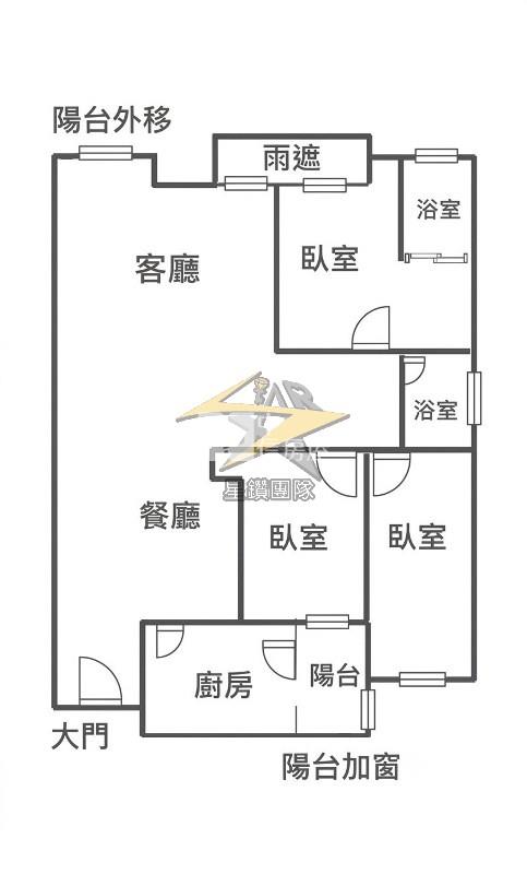 【星鑽】(專委)獨家-元生國小3房+平面車位房屋室內格局與周邊環境
