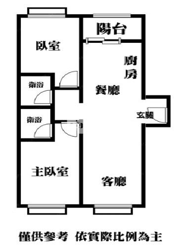 南勢中豐路精美2房車雙衛浴房屋室內格局與周邊環境