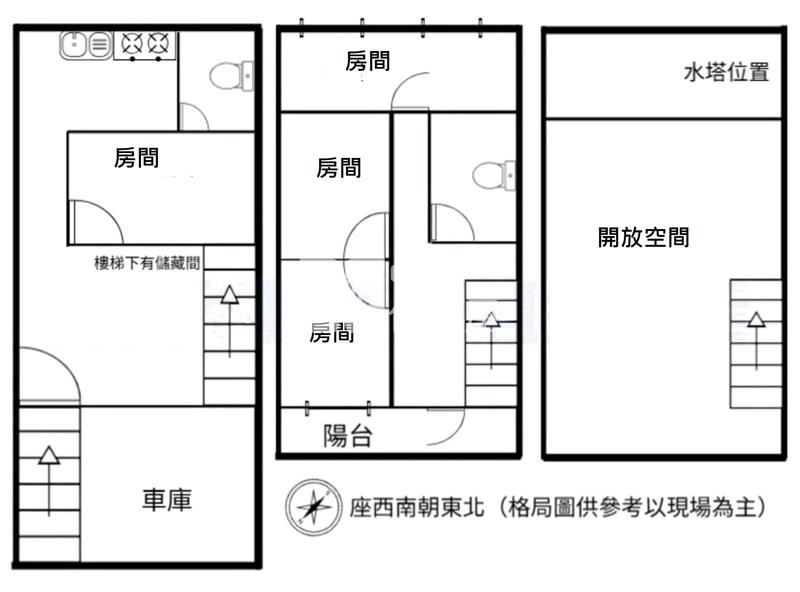 梅龍莊前院停車美透天房屋室內格局與周邊環境