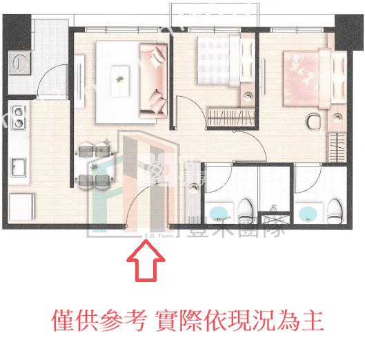 【豐禾】大園客運園區學區景觀2房車房屋室內格局與周邊環境