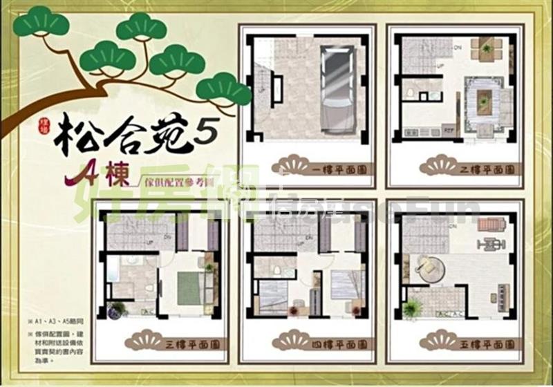 松合苑 新日式別墅房屋室內格局與周邊環境