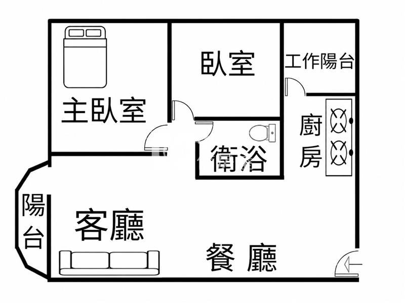都市麗晶翻新美二房平車房屋室內格局與周邊環境