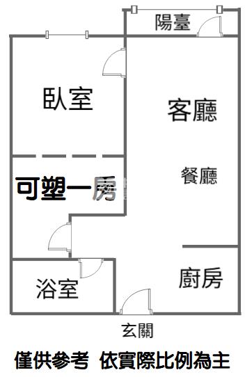 八德捷運G01站輕屋齡1+1房附車位房屋室內格局與周邊環境