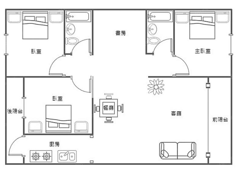 中壢火車站漂亮明亮大3+1房美寓房屋室內格局與周邊環境