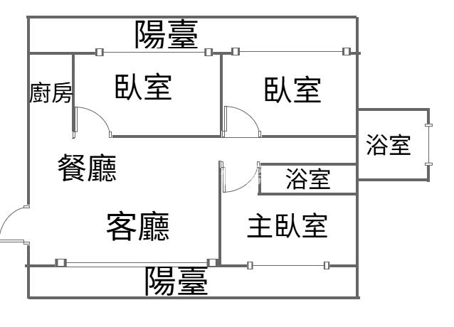 專委 近體育園區 普仁國小三房車 前後大陽台衛浴開窗房屋室內格局與周邊環境