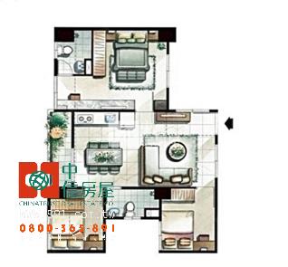 南投福崗晴園平車3房房屋室內格局與周邊環境