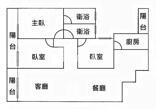 火車站旁成功路上大三房房屋室內格局與周邊環境