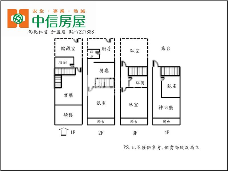 中正路彰安全聯旁店面房屋室內格局與周邊環境