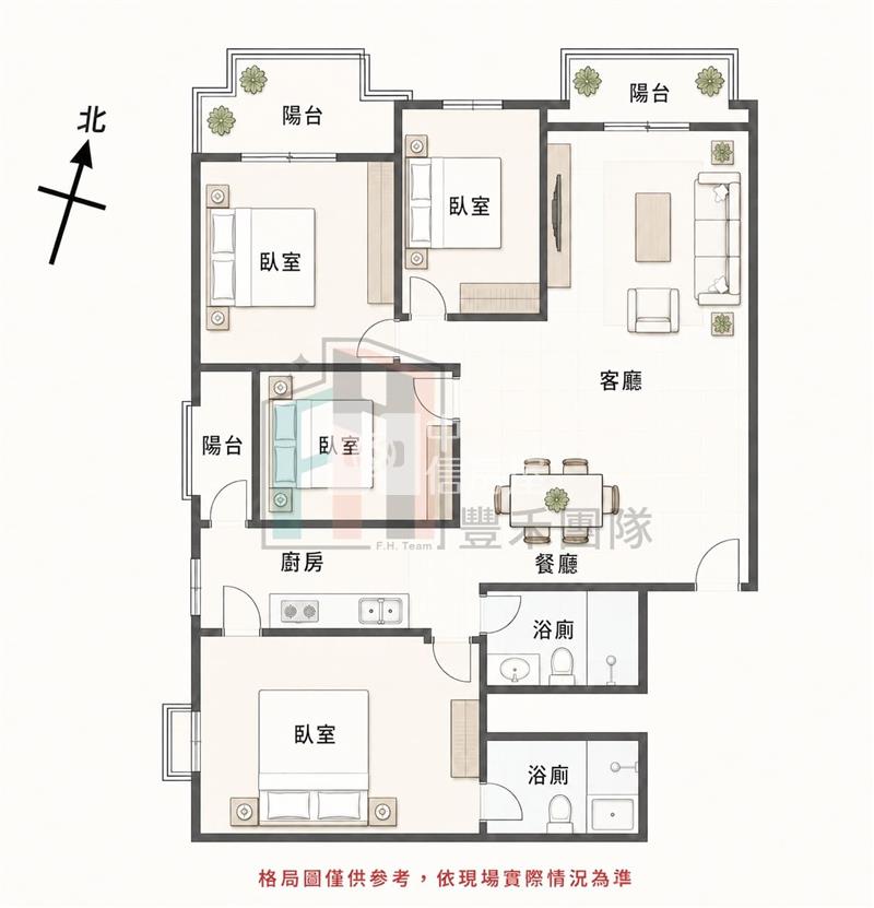 【豐禾】中原大學商圈中山凱悅大四房房屋室內格局與周邊環境