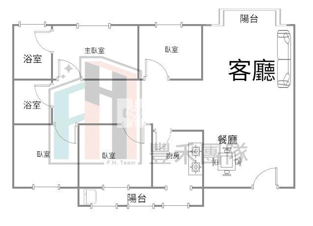 【豐禾】【專任】楊梅近交流道稀有大四房車房屋室內格局與周邊環境