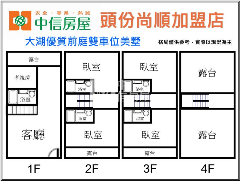 大湖優質前庭雙車位美墅房屋室內格局與周邊環境