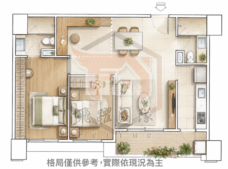 中壢後站京采美裝潢三房車房屋室內格局與周邊環境