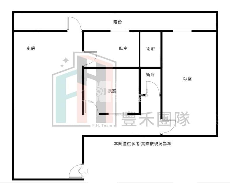 【豐禾】新明市場電梯一樓三房車房屋室內格局與周邊環境