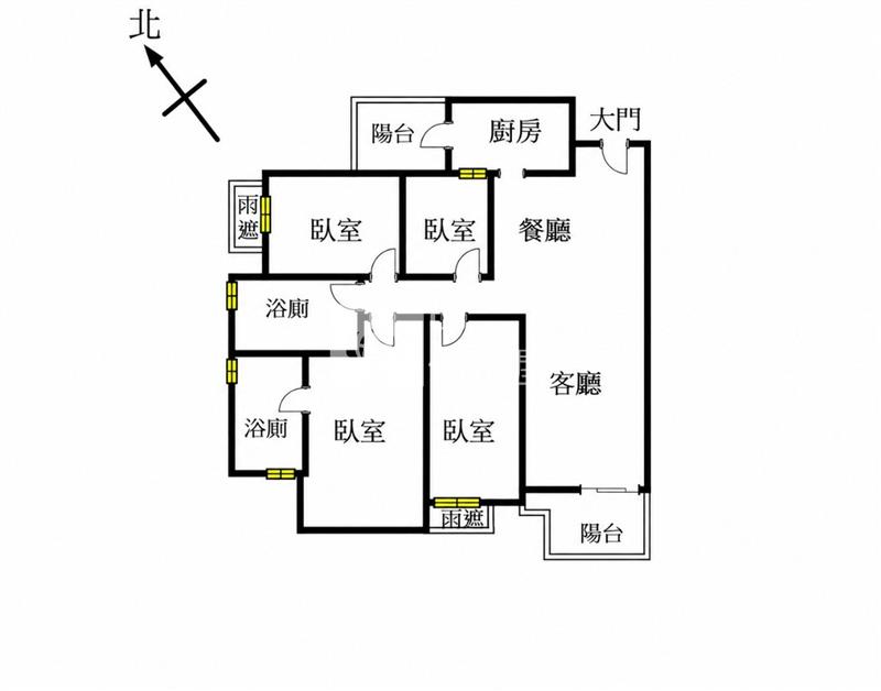 中醫大浩翰大學漾景觀四房車位房屋室內格局與周邊環境