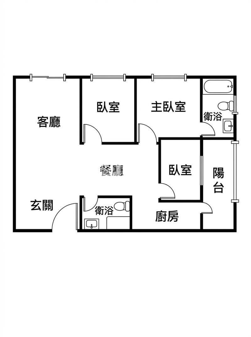 【新世紀】大清哈佛過嶺特區絕版三房車房屋室內格局與周邊環境