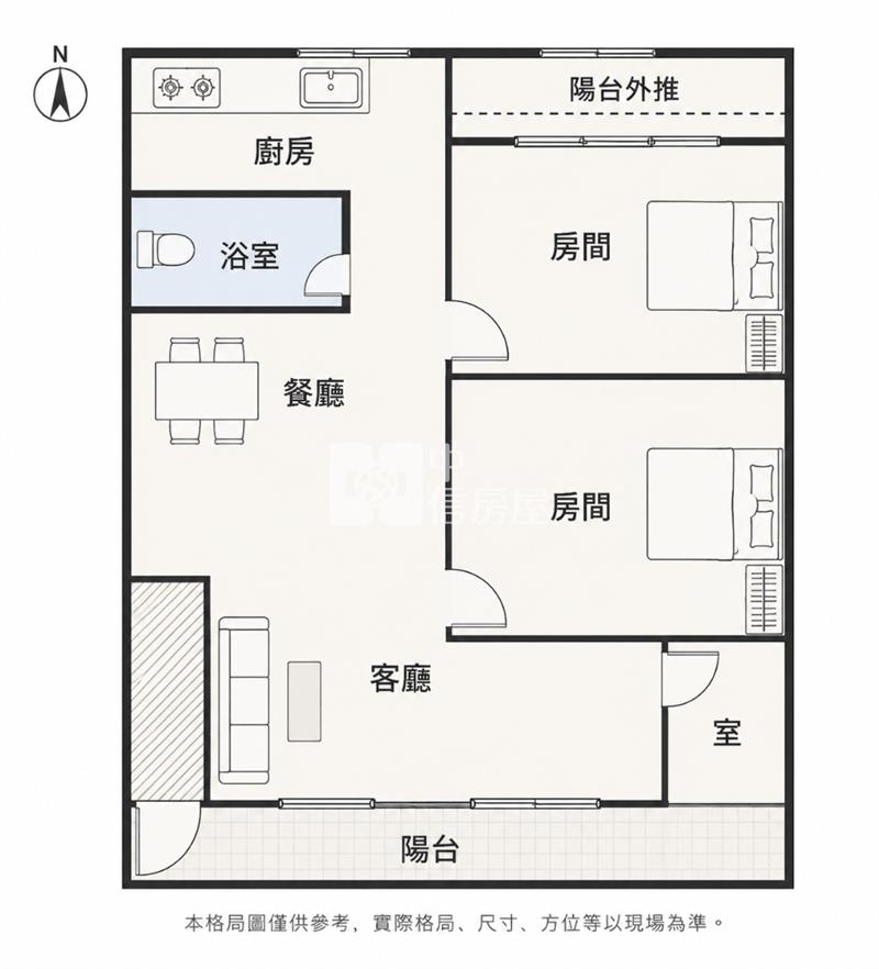 專/平鎮新榮路黃金三樓2+1全新整理非投資客房屋室內格局與周邊環境