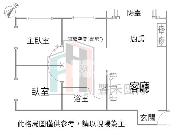 【豐禾】【專任】英倫花園2+1房車房屋室內格局與周邊環境