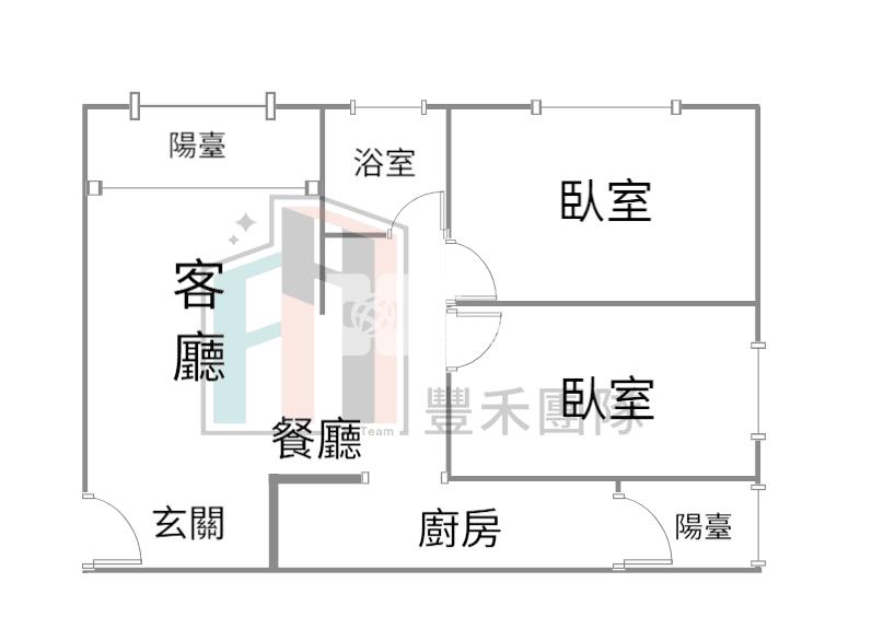 【豐禾】【青埔國中】雙陽台邊間採光2房車房屋室內格局與周邊環境