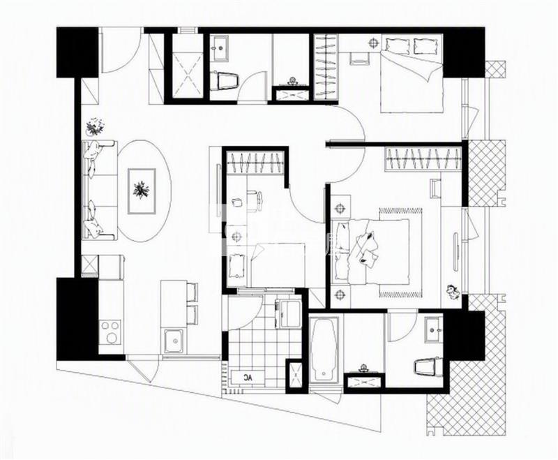 【安家】中路鉑克棶城市景觀三房車房屋室內格局與周邊環境