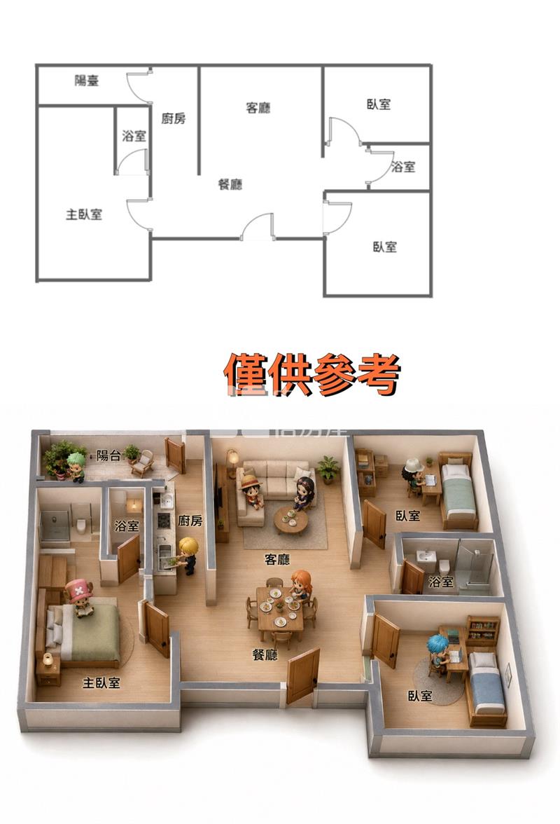 【安家】中平金品名園3房車房屋室內格局與周邊環境