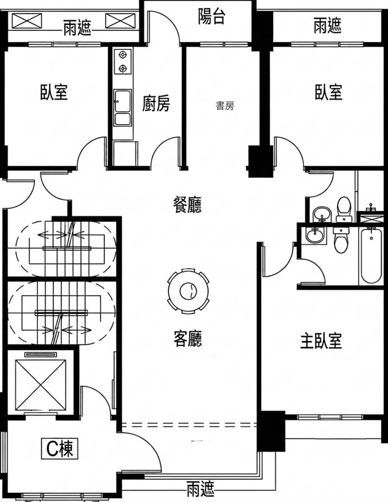【奔馳】青埔國中3+1房雙車房屋室內格局與周邊環境