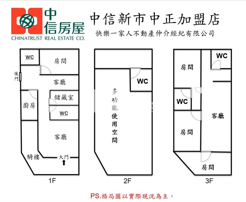新市區三角窗大地坪黃金透天住店房屋室內格局與周邊環境