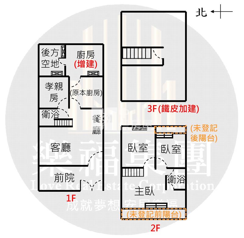 太原園道孝親懷舊四房透天房屋室內格局與周邊環境