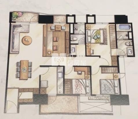 R8三多商圈崑庭敦峰房屋室內格局與周邊環境