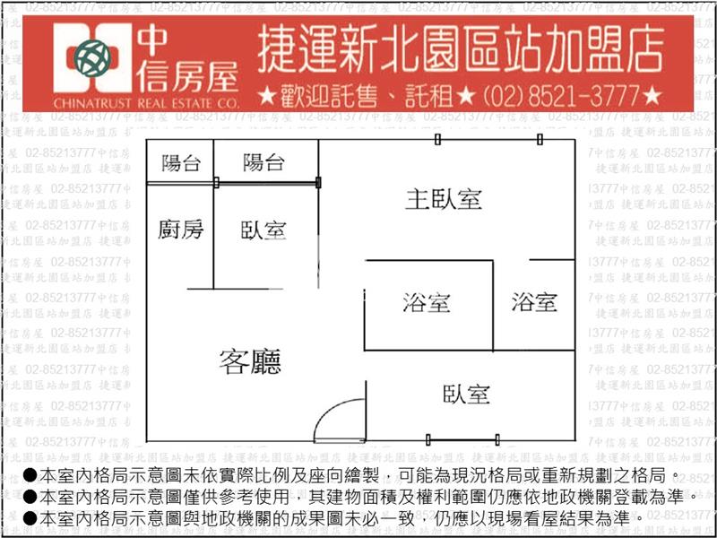 J54.摩登新貴低總價3房車【捷運新北園區站加盟店】房屋室內格局與周邊環境