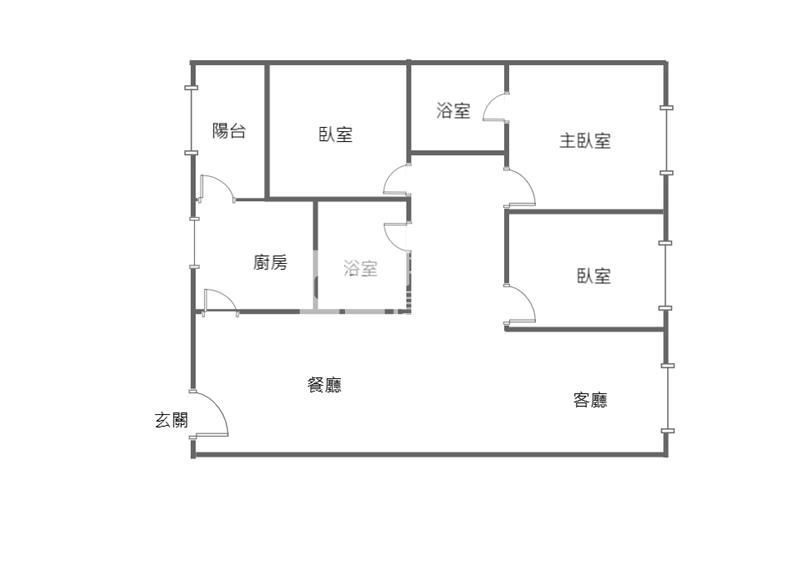 內壢環中商圈溫馨美三房+車位[長租]房屋室內格局與周邊環境