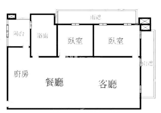 中壢高中法國紅裝潢2房車房屋室內格局與周邊環境