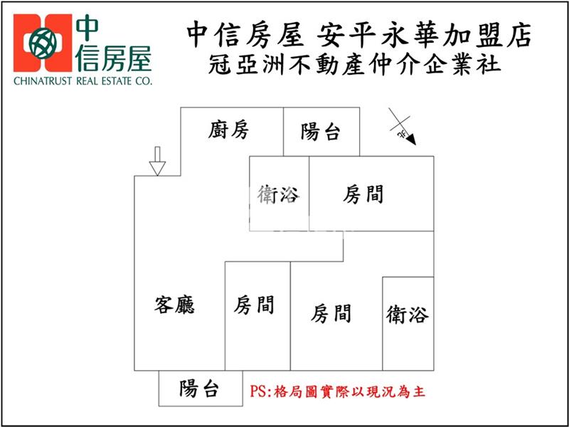 安平永華MY鑫光三房車位房屋室內格局與周邊環境