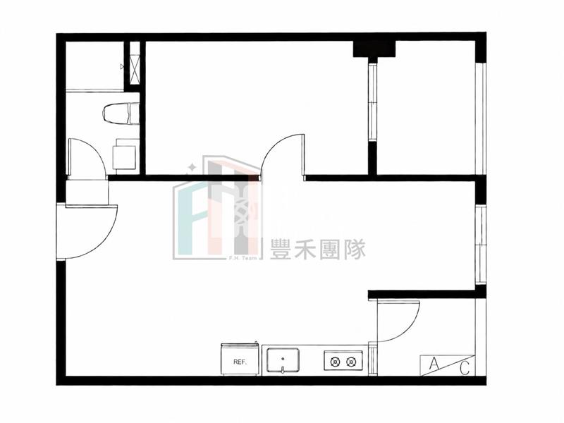 【豐禾】過嶺COSTCO生活圈明日香小資1+1房車房屋室內格局與周邊環境