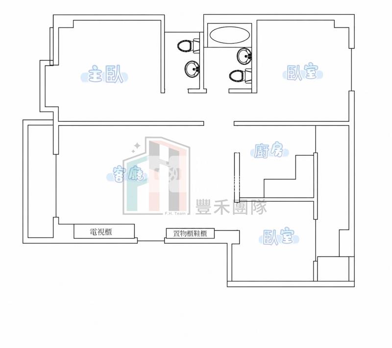 【豐禾】內壢元生國小大空間三房房屋室內格局與周邊環境