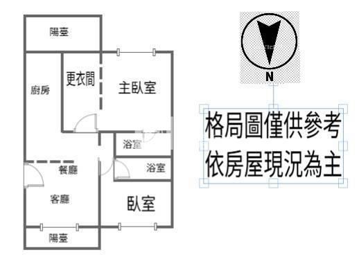 華勛國小晶硯三改二房+平面車位景觀美宅房屋室內格局與周邊環境